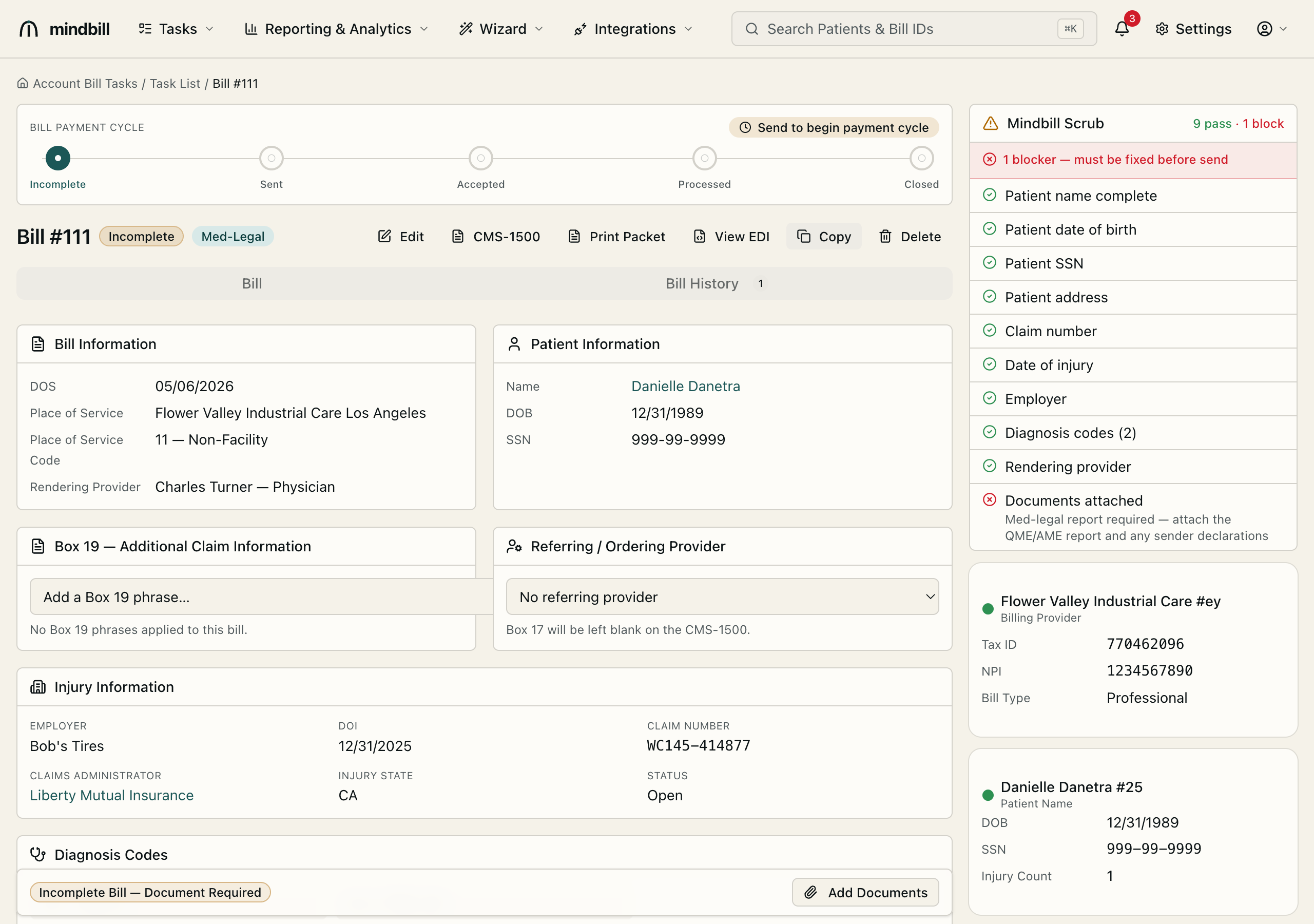 Step 2 — Copy a bill to start a follow-up