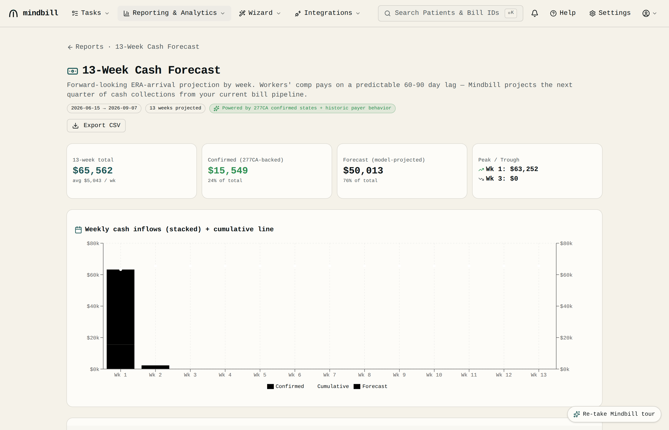 Step 2 — Read the 13-Week Cash Forecast