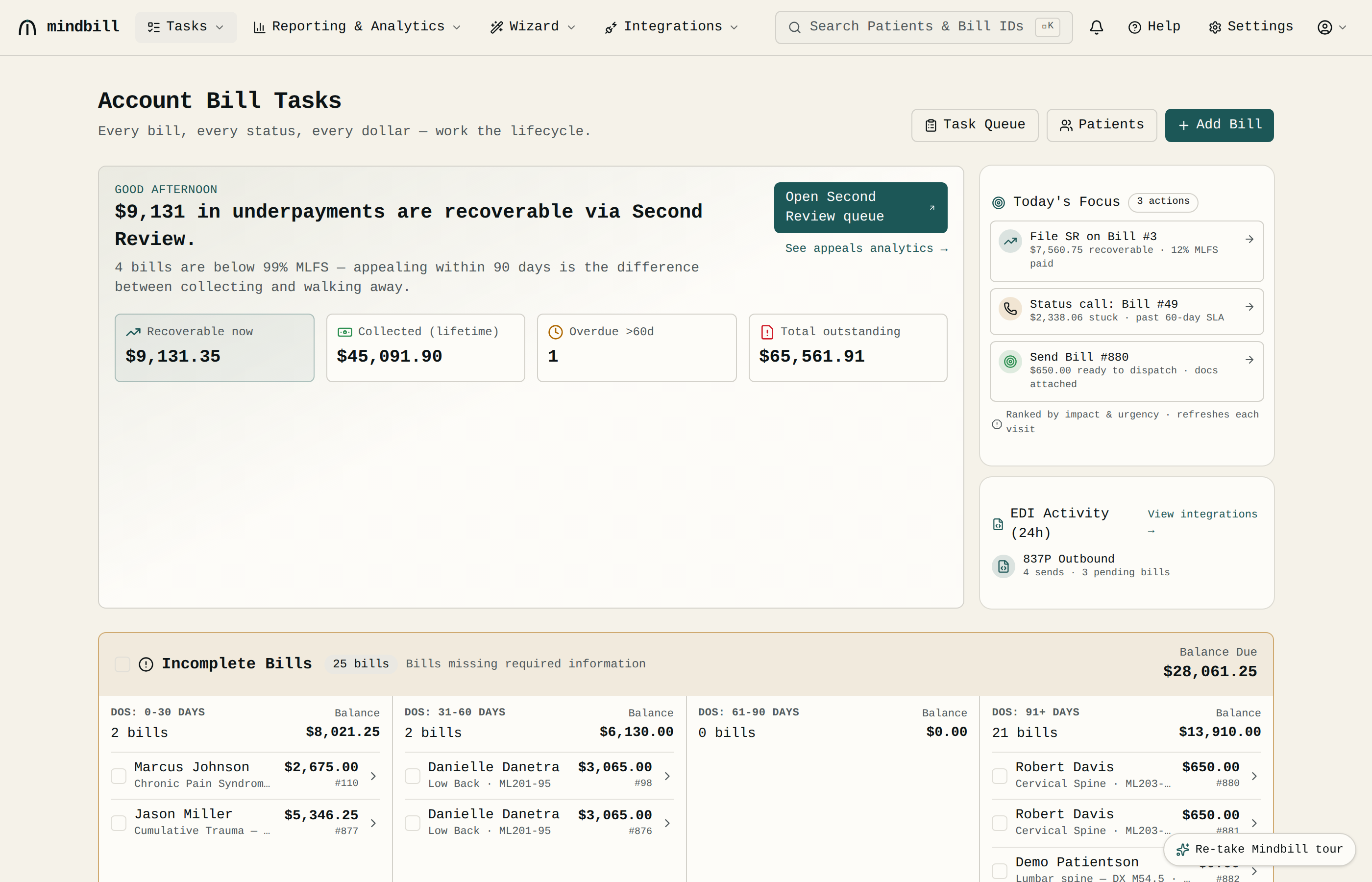 Step 1 — Start from the home dashboard